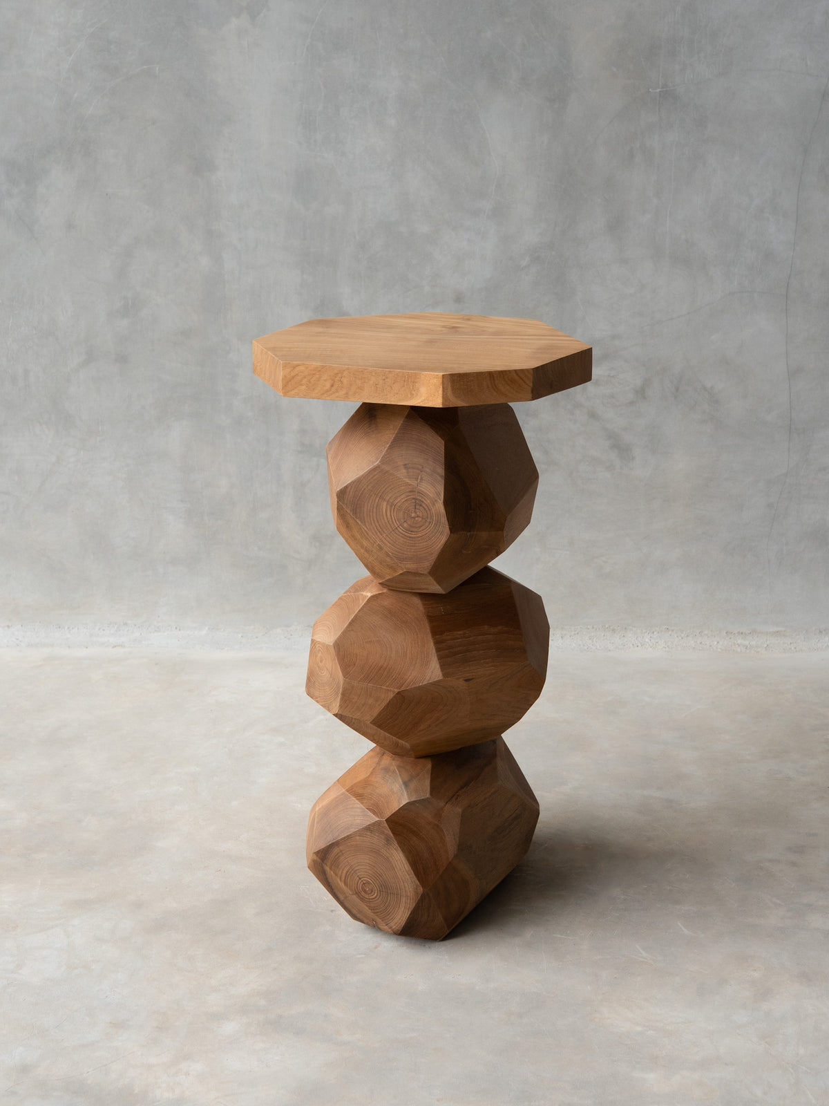 Stacked Stone Side Table